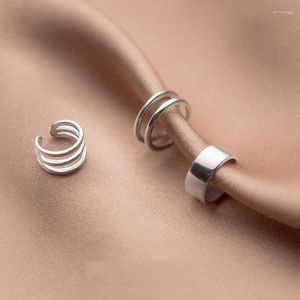 Backs oorbellen 925 Sterling zilver glad oppervlakte oor cuff clip op voor vrouwen meisje zonder piercing oordingen sieraden 1040