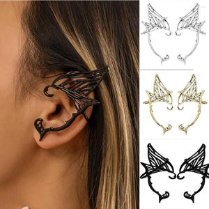 Backs oorbellen legering elfoor clip goth haak antieke goud kleur enkele zij sieraden accessoires Koreaanse stijl manchet carnaval