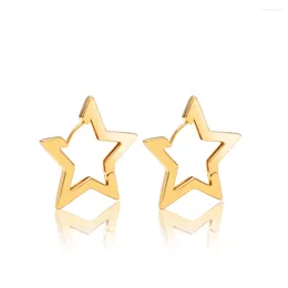 Boucles d'oreilles à dos BEUTIFOR rétro géométrique personnalité métal étoile Triangle amour boucle d'oreille femmes Simple