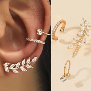 Boucles d'oreilles bohème sans Piercing, en cristal, manchette d'oreille, Clip pour femmes et filles, faux Cartilage, tendance, bijoux cadeau