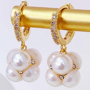 Dos boucles d'oreilles Clip-on vis arrière Ins minimaliste mode tendance exquise petite perle larme dame romantique esthétique bijouxClip-on