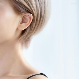 Boucles d'oreilles Backs Colusiwei Élégant Clip de boucle minimalisme pour femmes Style Japon 925 Silver Sterling n'a pas besoin de cadeaux de bijoux de trou d'oreille