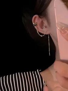 Boucles d'oreilles à dos Cool – tempérament Simple, Clips en os d'oreille, lumière intégrée, Niche de luxe, haut de gamme, tendance