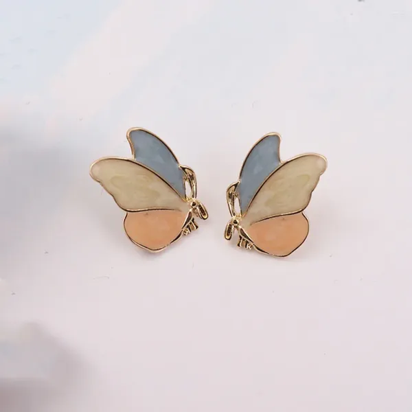 Boucles d'oreilles à dos papillon coréen, mignon, à Clip, sans perçage, sans trou, bijoux en émail, manchette d'oreille, cadeau de fête