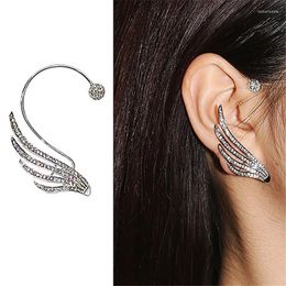Backs oorbellen D0LC Dainty Rhinestone Earring Angel Wing Wraw Crawler Ear Cuffs Climber Cuff for Women Fashion