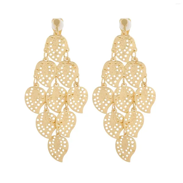 Boucles d'oreilles à dos pour femmes, vêtements quotidiens, Clips d'oreille sans trous pour filles, accessoire de noël en acier inoxydable Y2k