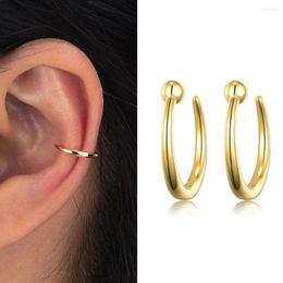 Pendientes traseros Dowi Real Silver 925 Clips para las orejas Anti alergia para mujer Hombres Fake Piercing Body Fine Jewelry Lady Gift