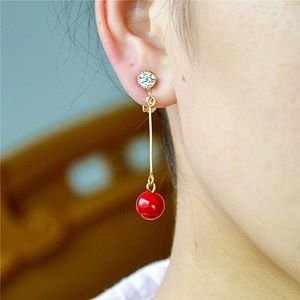 Dos boucles d'oreilles goutte pour les femmes mode bijoux Clip sur l'oreille sans Piercing Sexy Mature urbain Street Style dames balancent