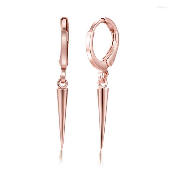 Pendientes traseros, pendiente de Clip con hebilla para oreja para mujer y niña, Mini círculo de acero inoxidable, joyería de aro de circón