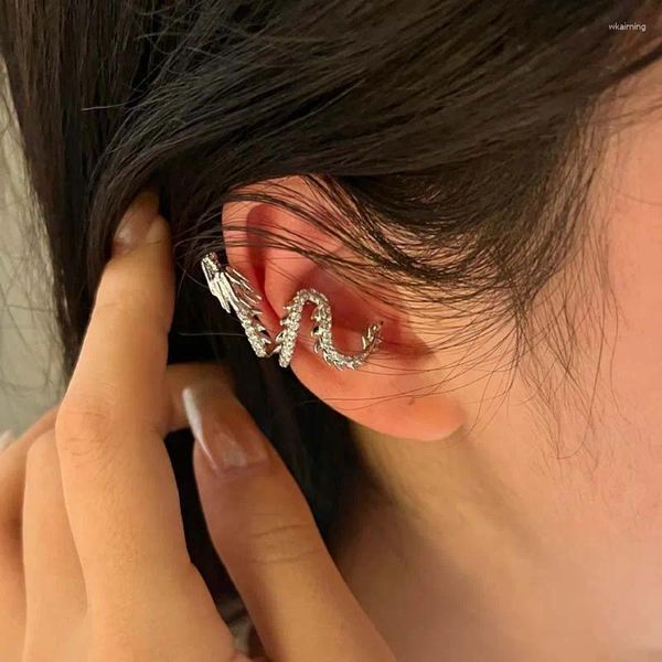 Boucles d'oreilles Backs Fashion Dragon irrégulier Dragon Oreau Clip Cuff Agressif sans piercing pour femmes hommes 2024 Bijoux tendance