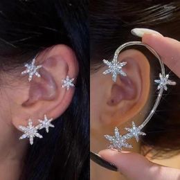 Boucles d'oreilles Backs Fashion Snowflake Ear Clip Cuff pour les femmes Girls Butterfly Trendy Sans Pierc Party Mariage Bijoux Gift