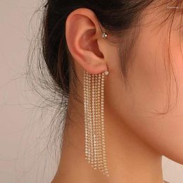 Backs oorbellen Fashion Tassel Ear Cuff Clip Geometrische C -vorm zonder gat geen pierce feest bruiloft sieraden