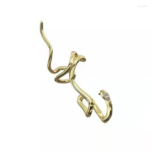 Boucles d'oreilles dos couleur or argent serpent manchette d'oreille multicouche sans crochet de perçage boucle d'oreille pour femmes tempérament Simple bijoux de mode cadeau