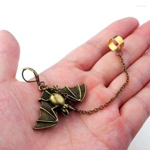 Backs oorbellen Gothic Evil Bat Ear Cuffs For Women Punk Magic Pentagram Insect Single Clip Retro Halloween Sieraden Groothandel VGE134