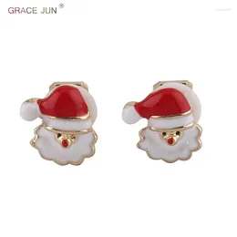 Backs oorbellen Grace Jun Fashion Cute Small Santa Claus Clip op geen doorboord voor kinderen Xmas Cushion Wholesale 2024