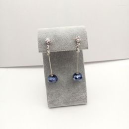 Boucles d'oreilles à dos Grace Jun Style coréen strass cristal Long gland Clip sans Piercing pour fête de mariage bijoux fins cadeau