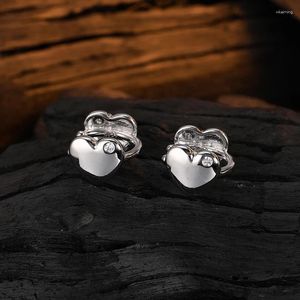 Boucles d'oreilles dos KOFSAC Zircon amour coeur pince femmes saint valentin cadeau 925 argent bijoux Chic boucle d'oreille sans trou d'oreille