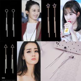 Backs oorbellen Korea -stijl clip op voor vrouwen Student Fashion Cute Long zonder doorboorde charm Brincos Factory Groothandel