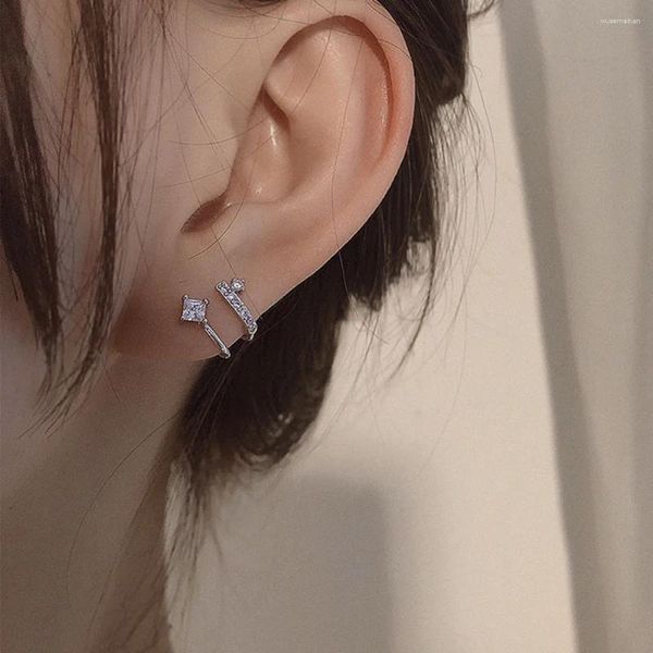 Boucles d'oreilles Backs Corée Clip de crochet d'oreille à oreilles coréens pour femmes Cons de bijoux de mode en or CZ en or CZ