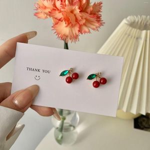 Backs oorbellen Koreaanse mode verse kersenclip mooie creatieve kleine rode oorclip zonder oorgat voor vrouwelijke vrouwen