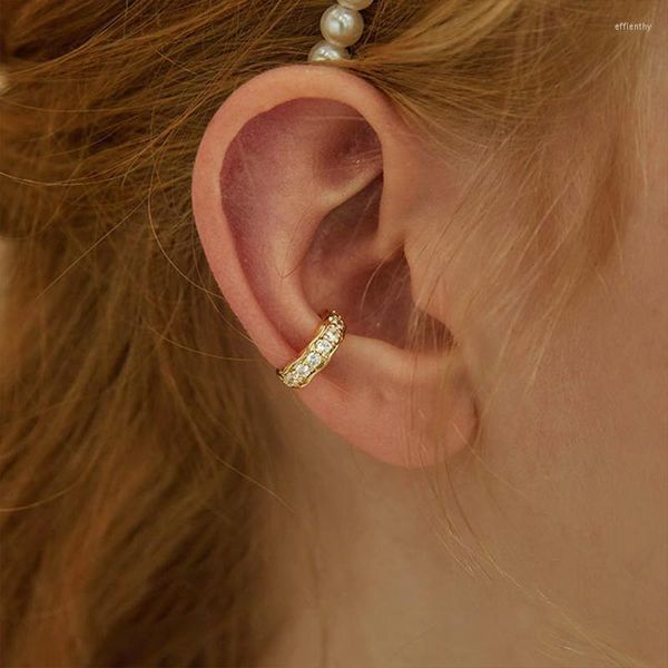 Dos boucles d'oreilles mode coréenne dans les poignets d'oreille pour les femmes Clip sur déclaration française faux Piercing Cartilage manchette bijoux