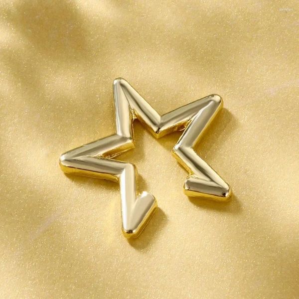 Boucles d'oreilles Backs Lost Lady Hollow Star Cuff pour les femmes Punk Metal Clip Bijoux Fashion Bijoux en gros Femme Bijoux Party Girls Girls