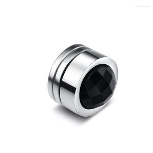 Backs oorbellen magnetische ronde clip voor mannen vrouwen titanium stalen magneet zwart blauw witte kristal oor sieraden mannelijke vrouwelijke geschenken