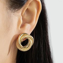 Boucles d'oreilles à dos en métal pour femmes, Vintage, à Clip sans Piercing, à la mode, cadeau de fête, Bijoux