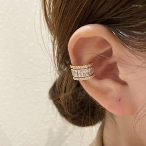 Boucles d'oreilles Micro Pave Shinning Zircon Ear Clip On Fomen Women Korean 2022 Bijoux Designers Fashion Earres en gros