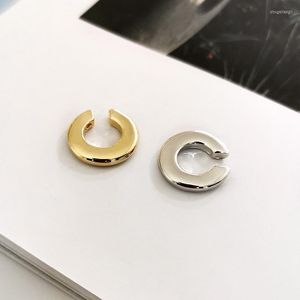 Dos Boucles D'oreilles Minimaliste Chunky Or Couleur Oreille Manchette Cercle Rond Géométrique Pour Les Femmes Simple Cartilage Ouvert Sans Piercing