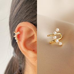 Backs oorbellen Modyle Fashion Ear Cuff geen piercingclip voor vrouwen meisjes goud kleur parel oorkvel wrap sieraden cadeau