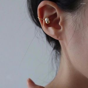 Backs oorbellen geen piercing parel kralen metalen bal Koreaanse Japanse modeclip voor vrouwen schattige elegante charmes oor sieraden 2023