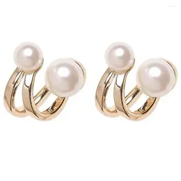 Backs oorbellen Pearl Clip voor meisjes Teen Women Stud Nep on Cuff Koreaanse versie Big Large