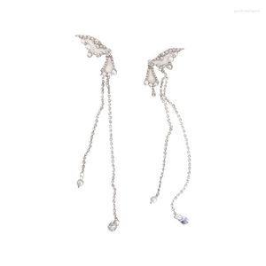 Boucles d'oreilles Backs Perle Pift Butterfly Ear Clip sans femme de conception d'intérêt spécial percée Fille cool douce