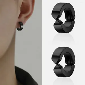 Boucles d'oreilles Punk Clip non perçant pour l'homme femme titanium en acier magnétique Stud adolescents Hip Hop Style Rogue d'oreille Bijoux Accessoires