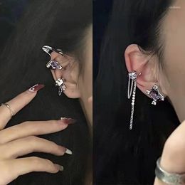 Backs oorbellen verkopen onregelmatig ontwerp oor botclip metalen kwast gestapelde persoonlijkheid zonder piercing
