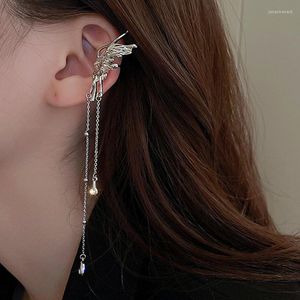 Dos Boucles D'oreilles Argent Couleur Papillon En Acier Inoxydable Boucles D'oreilles Pour Femme Chinois Rétro Romantique Gland Étoile Oreille Clip Glamour Femmes