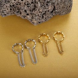 Rug Oorbellen Roestvrij Staal Oor Clip Open Kwastje Gesp Bot Niet-Piercing Clips Voor Vrouwen Goud Kleur Ins Eenvoudige sieraden