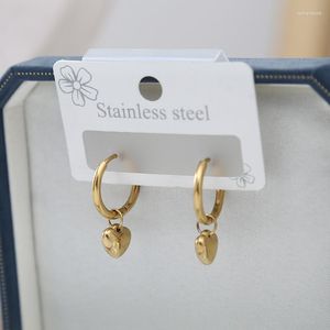 Backs oorbellen SZN 316L roestvrij staal goud kleur liefde hart hoepel zoete hangers ooraccessoires mode metaal geschenken voor vrouwen meisjes