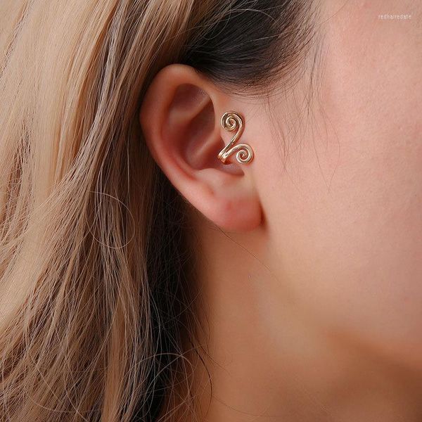 Dos boucles d'oreilles serrage malédiction singe roi oreille manchette Simple classique mode polyvalent pas de Piercing vente bijoux pour les femmes