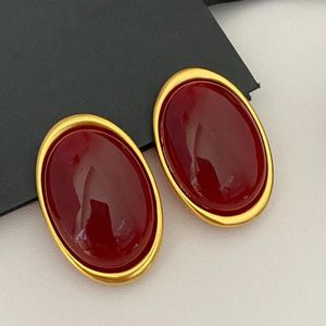 Pendientes traseros maravilla eterna fantasía XL Geo resina Clip para mujer diseñador joyería pasarela lujo moda raro Top 3322