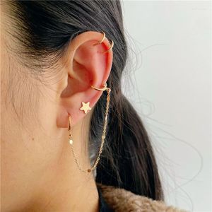 Dos boucles d'oreilles TOBILO mode or couleur étoile oreille Clip faux Cartilage Piercing pour femmes bijoux 2022 à la mode