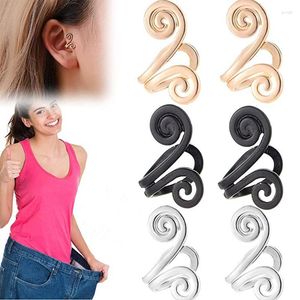 Backs Earrings Trendy Acupressure Slimming Clip On Healthcare Weight Loss Fake Piercing Cuff Healthy Jewelry Gift