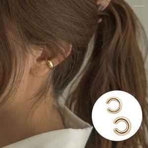 Boucles d'oreilles dos uniques faux piercing clips d'oreille en métal style neutre pour femmes et hommes asymétrie ronde multicolore bijoux de mode cadeaux