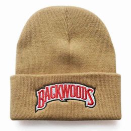 BACKWOODS Bonnet Broderie Chapeau D'hiver Garder Au Chaud Coton Chapeau Skullies Bonnets Chapeau Hip Hop Tricot Casquette Casual Amour Goutte Y21111278C