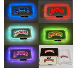Backwoods Glow Play LED LIGHTS ROLLING ROLLING 278mm208 mm Éclaircissant 420 Herbe Dry Herb Tobacco Bac de plateau Charge rapide avec 9775795