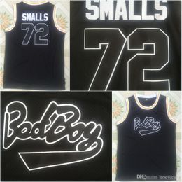 Bad Boy Notorious Big # 72 Biggie Smalls Film Basketball Jersey 100% Ed Noir S-3xl Expédition Rapide