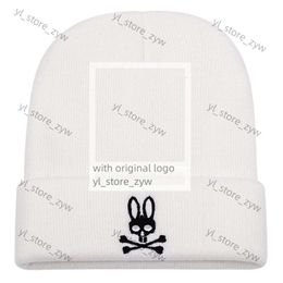 Bad Bunny bonnet de bonnet d'hiver squelette de mode hiveron du lapin tricot même style pour hommes et femmes à la mode chaude chaude chapeau hip hop brodé chapeau haricot 4556