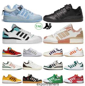 Bad Bunny Forum Buckle Low 84 Zapatillas de running Hombre Mujer Entrenadores Tinte azul The First Cafe Core Black Amber True Orange Orbit Grey hombres mujeres