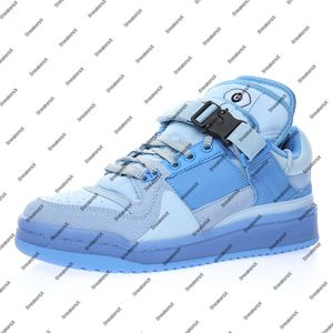 Bad Bunny Forum Gesp Lage Blauwe Tint Skates Schoen voor Heren Roze Easter Egg Sneakers Heren Back to School Sportschoenen Dames Skate Dames De eerste Cafe Sneaker GY9693